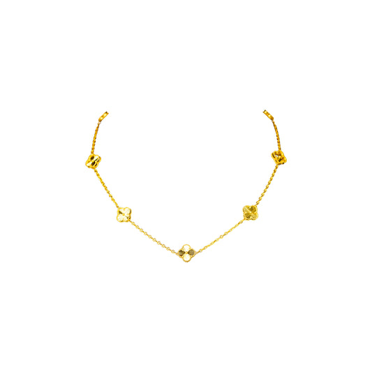 22K Fancy Gold Station Necklace by Manuvel Malabar Jewellers