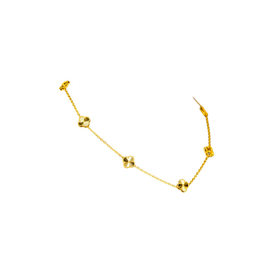 22K Fancy Gold Station Necklace by Manuvel Malabar Jewellers, detail view 2