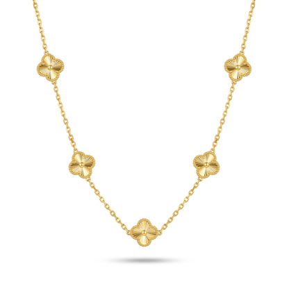 22K Fancy Gold Station Necklace by Manuvel Malabar Jewellers, detail view 3