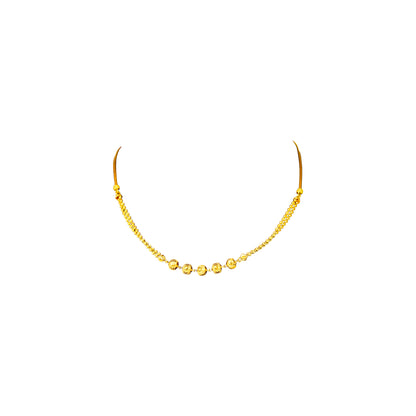 22K Rajkot Fancy Gold Necklace by Manuvel Malabar Jewellers