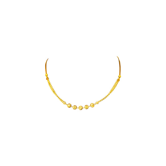 22K Rajkot Fancy Gold Necklace by Manuvel Malabar Jewellers
