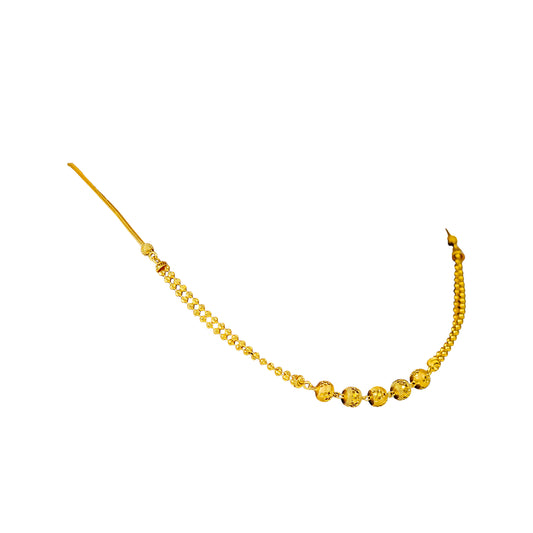 22K Rajkot Fancy Gold Necklace by Manuvel Malabar Jewellers, detail view 2