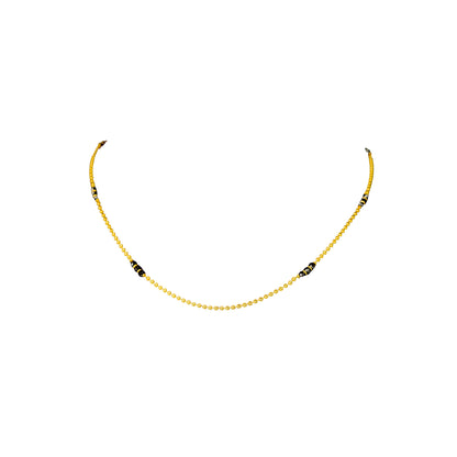 22K Rajkot Gold Beaded Necklace by Manuvel Malabar Jewellers