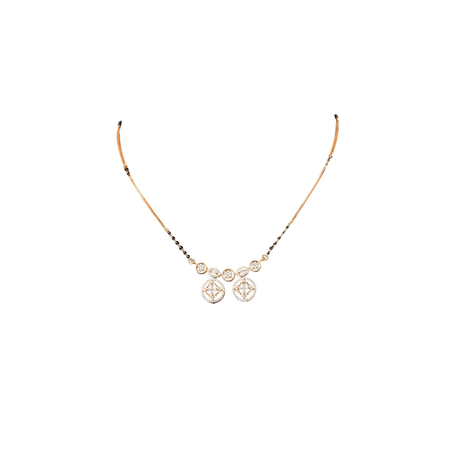 18K Diamond Tanmaniya Necklace by Manuvel Malabar Jewellers