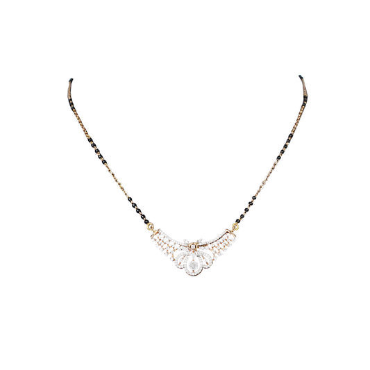18K Diamond Floral Tanmaniya Necklace by Manuvel Malabar Jewellers