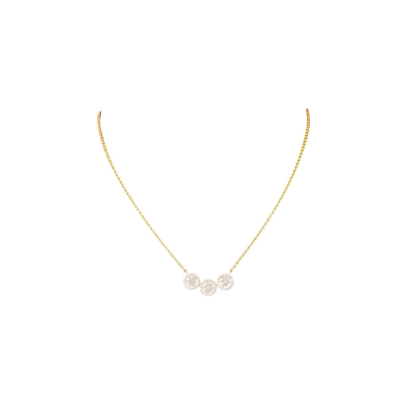 18K Diamond Pendant with Chain by Manuvel Malabar Jewellers