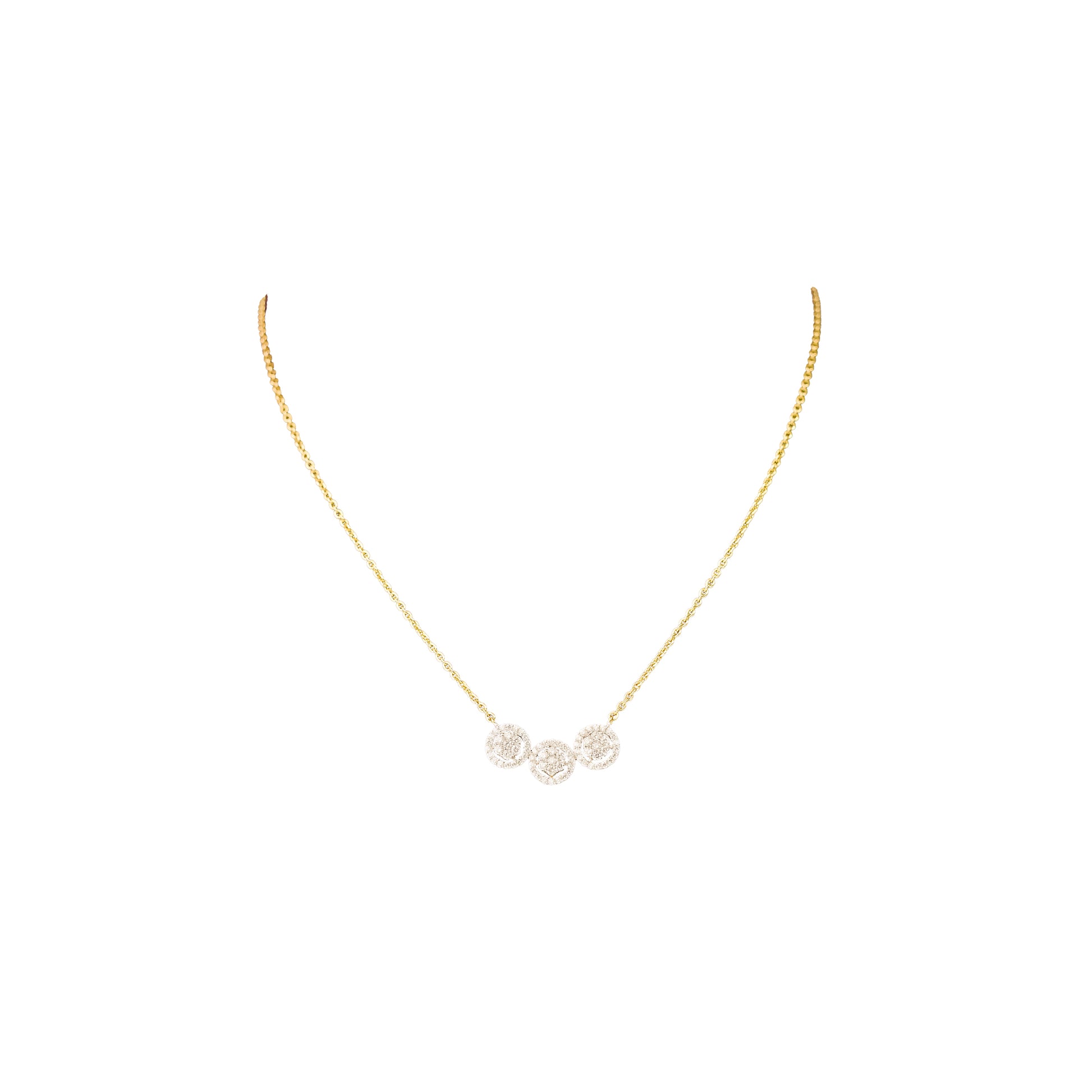 18K Diamond Pendant with Chain by Manuvel Malabar Jewellers