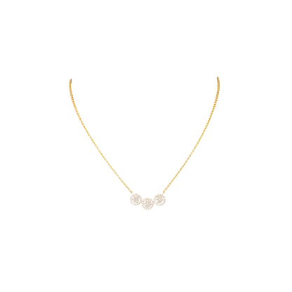 18K Diamond Pendant with Chain by Manuvel Malabar Jewellers