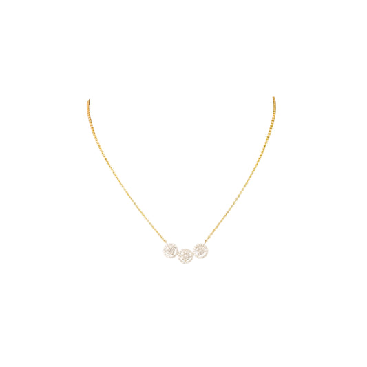 18K Diamond Pendant with Chain by Manuvel Malabar Jewellers