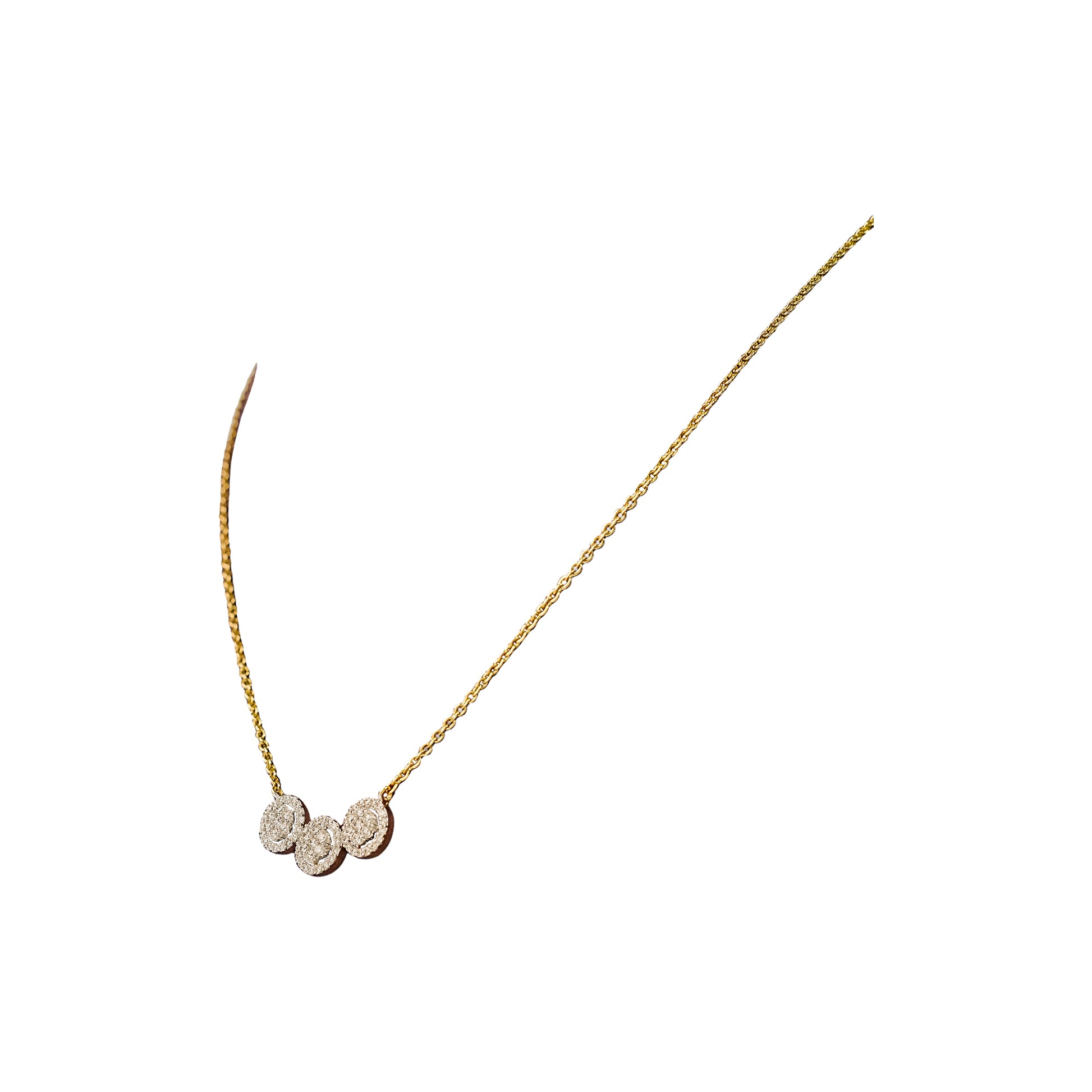 18K Diamond Pendant with Chain by Manuvel Malabar Jewellers, detail view 2