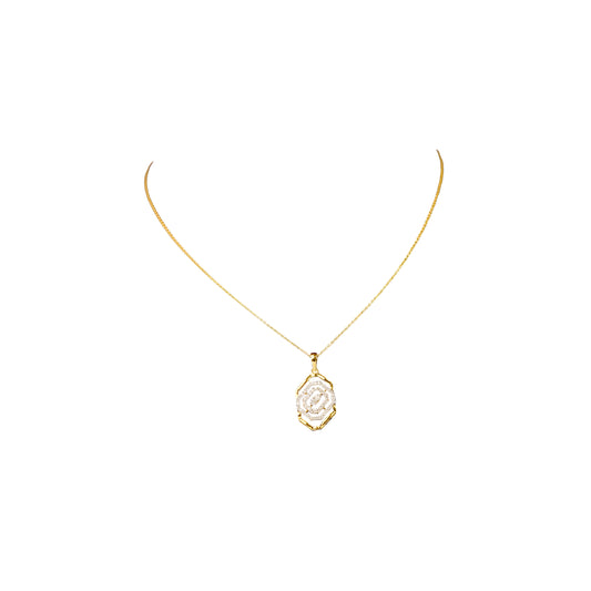 14K Diamond Pendant with Chain by Manuvel Malabar Jewellers