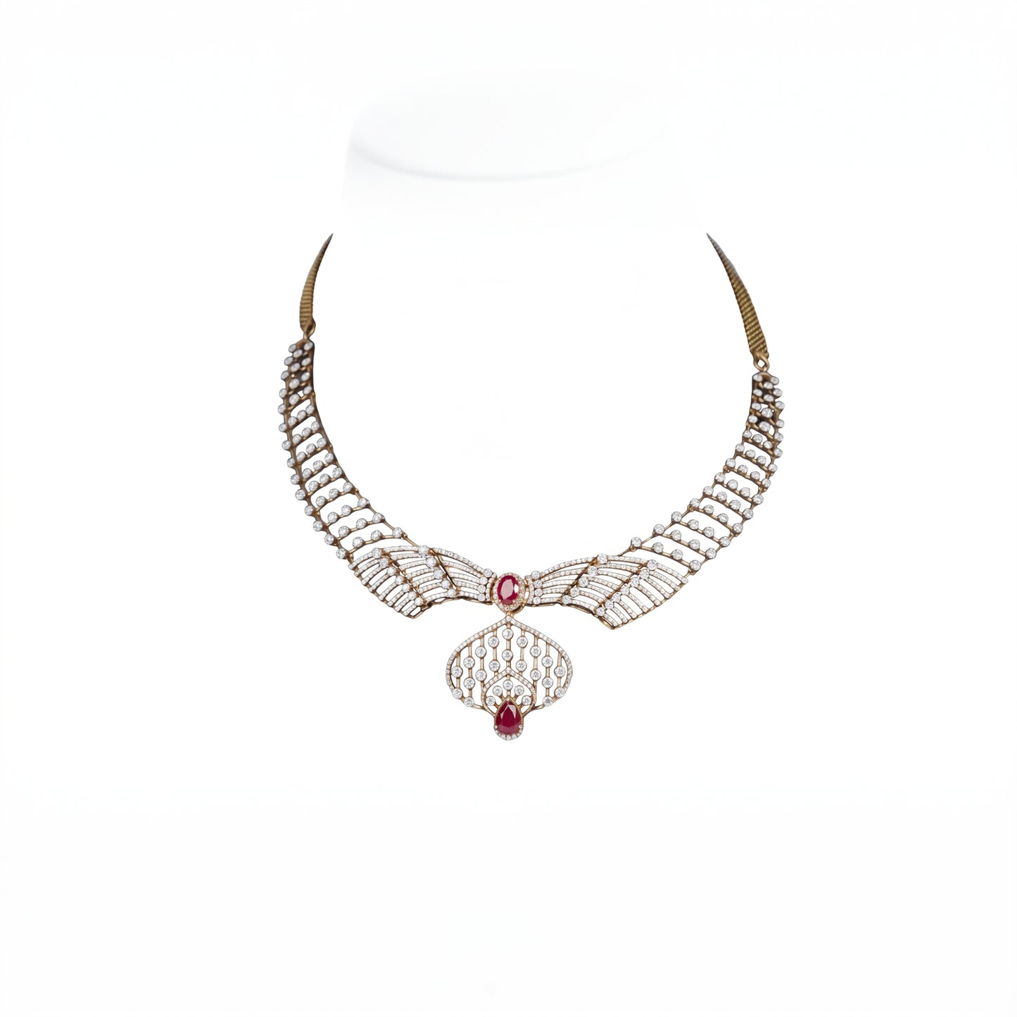 18K Diamond Collar Necklace by Manuvel Malabar Jewellers