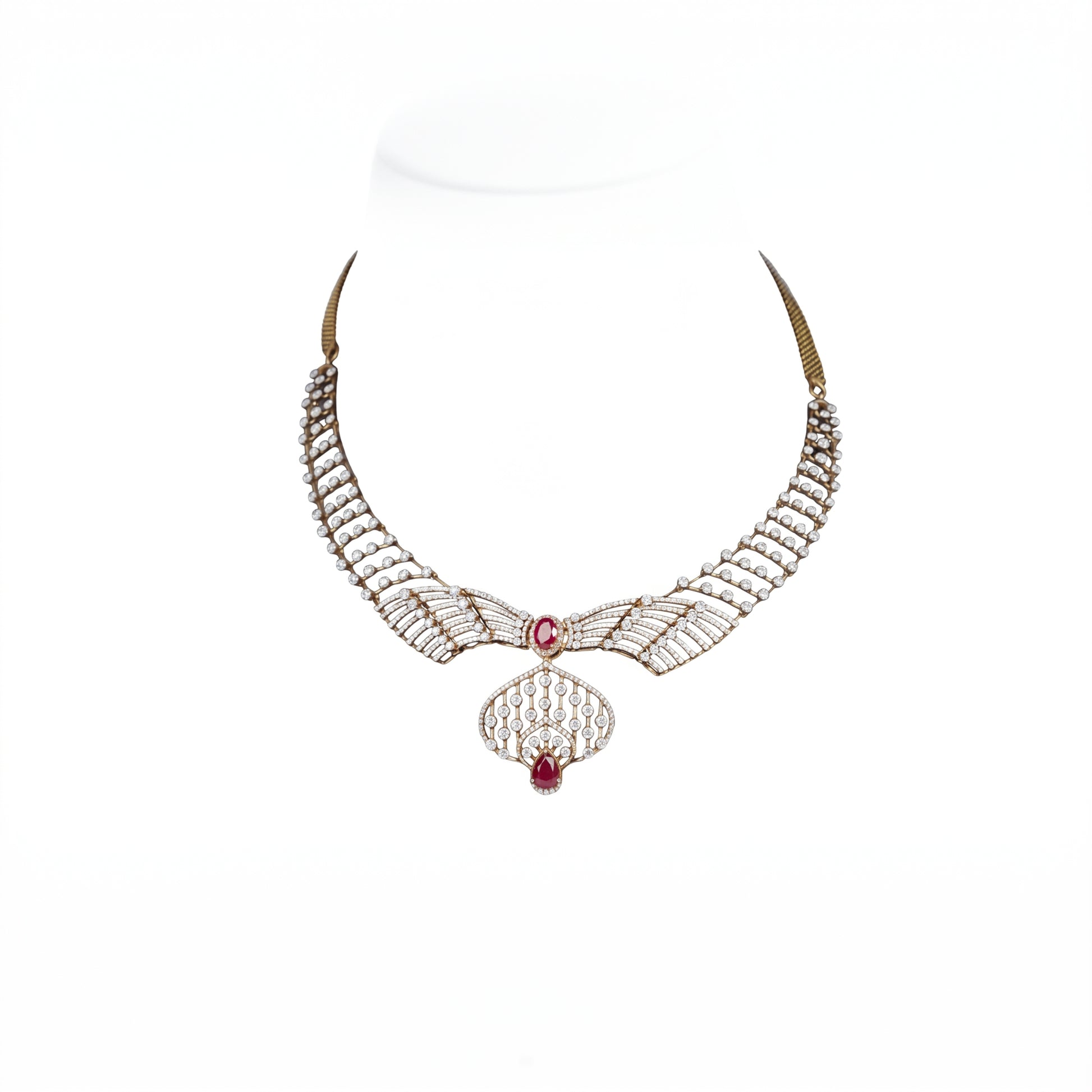 18K Diamond Collar Necklace by Manuvel Malabar Jewellers