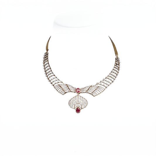 18K Diamond Collar Necklace by Manuvel Malabar Jewellers