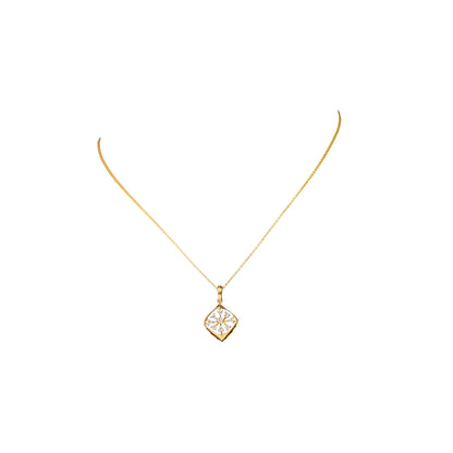 18K Diamond Solitaire Pendant with Chain by Manuvel Malabar Jewellers