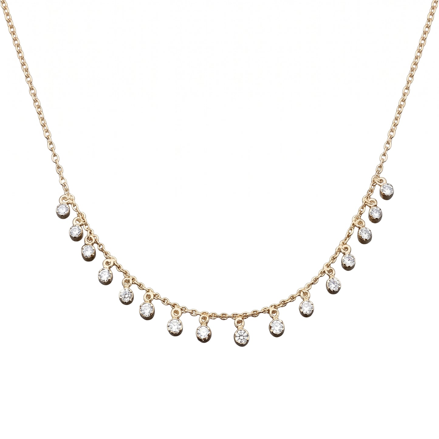 18K Diamond Drop Necklace by Manuvel Malabar Jewellers