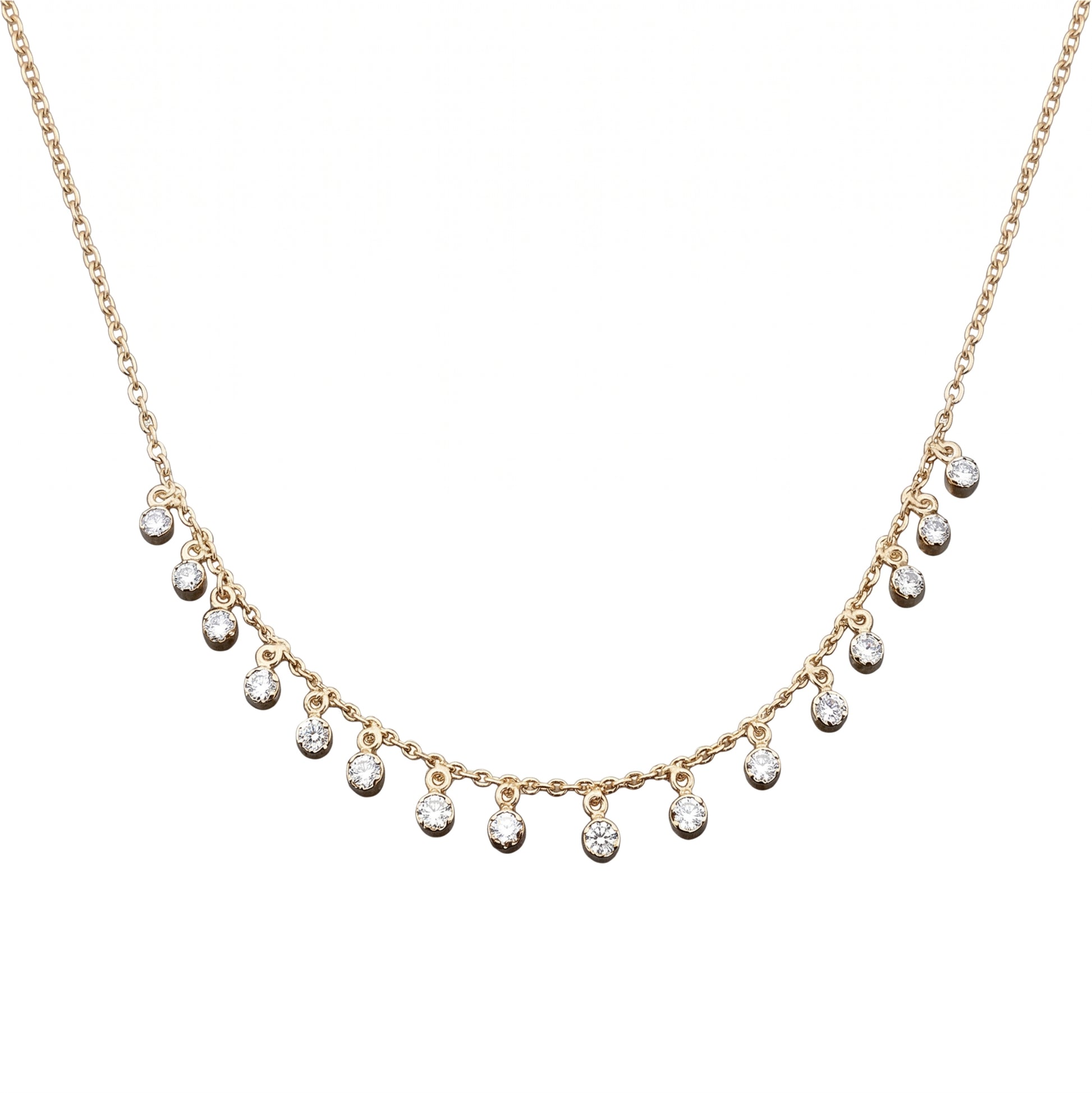 18K Diamond Drop Necklace by Manuvel Malabar Jewellers