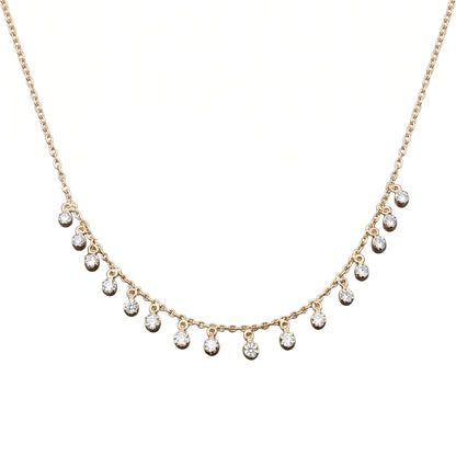 18K Diamond Drop Necklace by Manuvel Malabar Jewellers