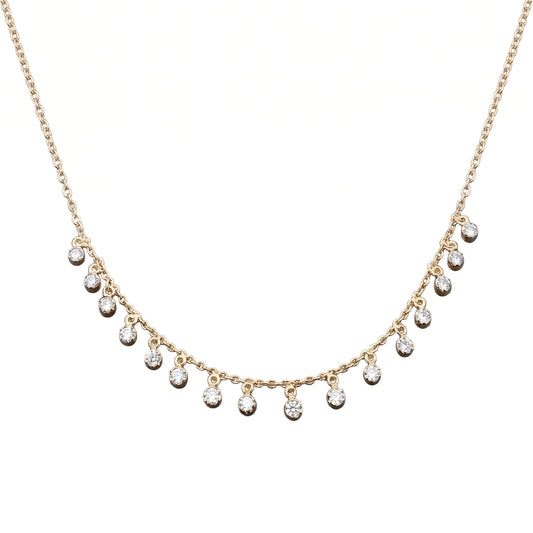18K Diamond Drop Necklace by Manuvel Malabar Jewellers