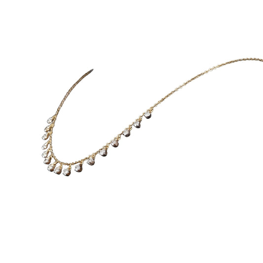 18K Diamond Drop Necklace by Manuvel Malabar Jewellers, detail view 2