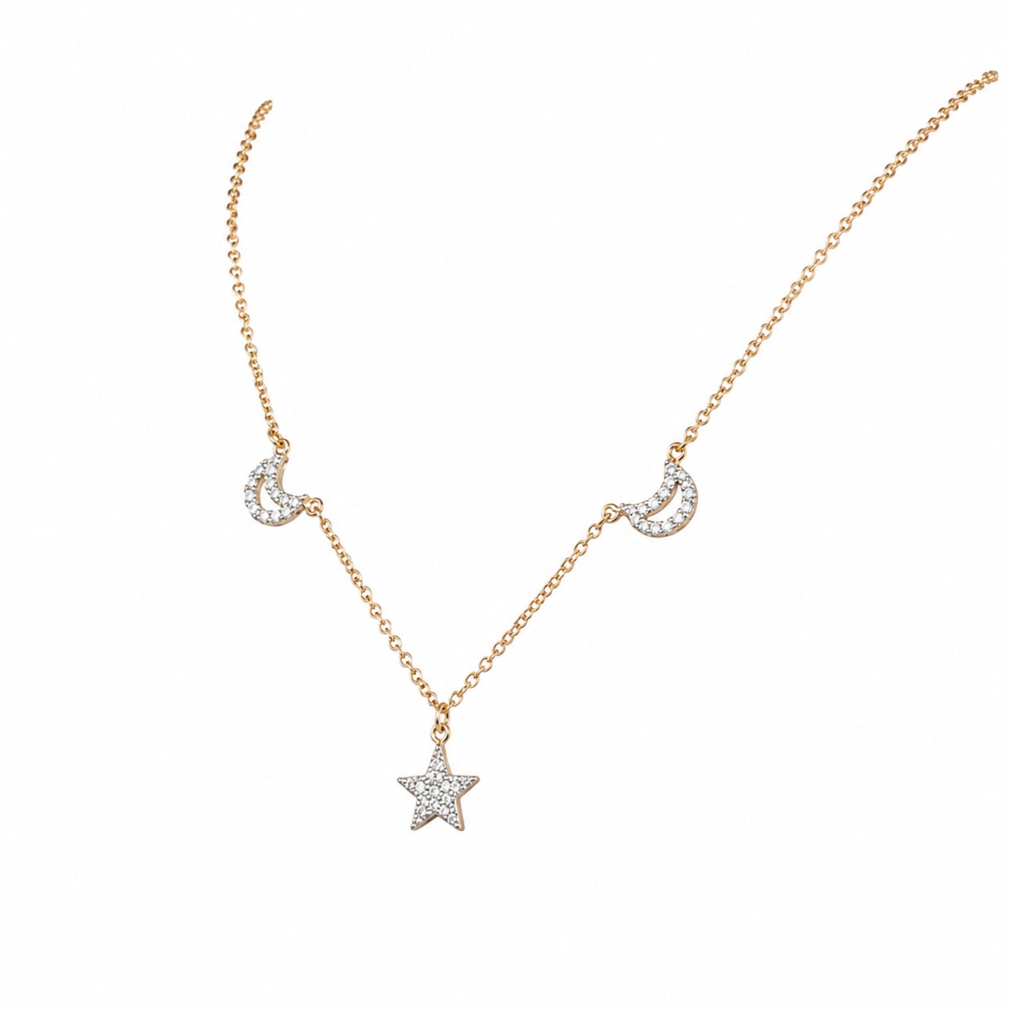 18K Celestial Diamond Necklace by Manuvel Malabar Jewellers