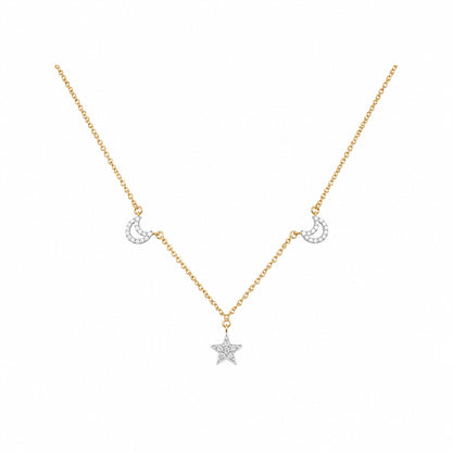 18K Celestial Diamond Necklace by Manuvel Malabar Jewellers, detail view 2