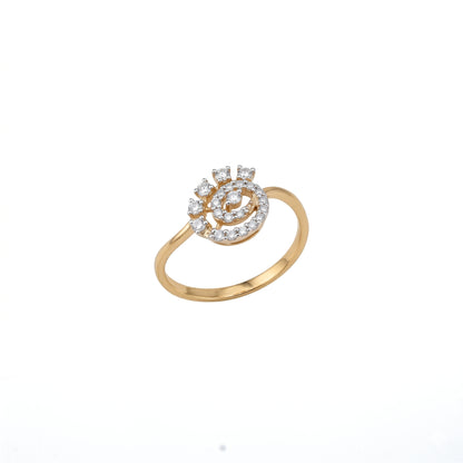18K Diamond Halo Ring by Manuvel Malabar Jewellers