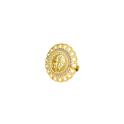 22K Fancy Cocktail Gold Ring by Manuvel Malabar Jewellers, detail view 2