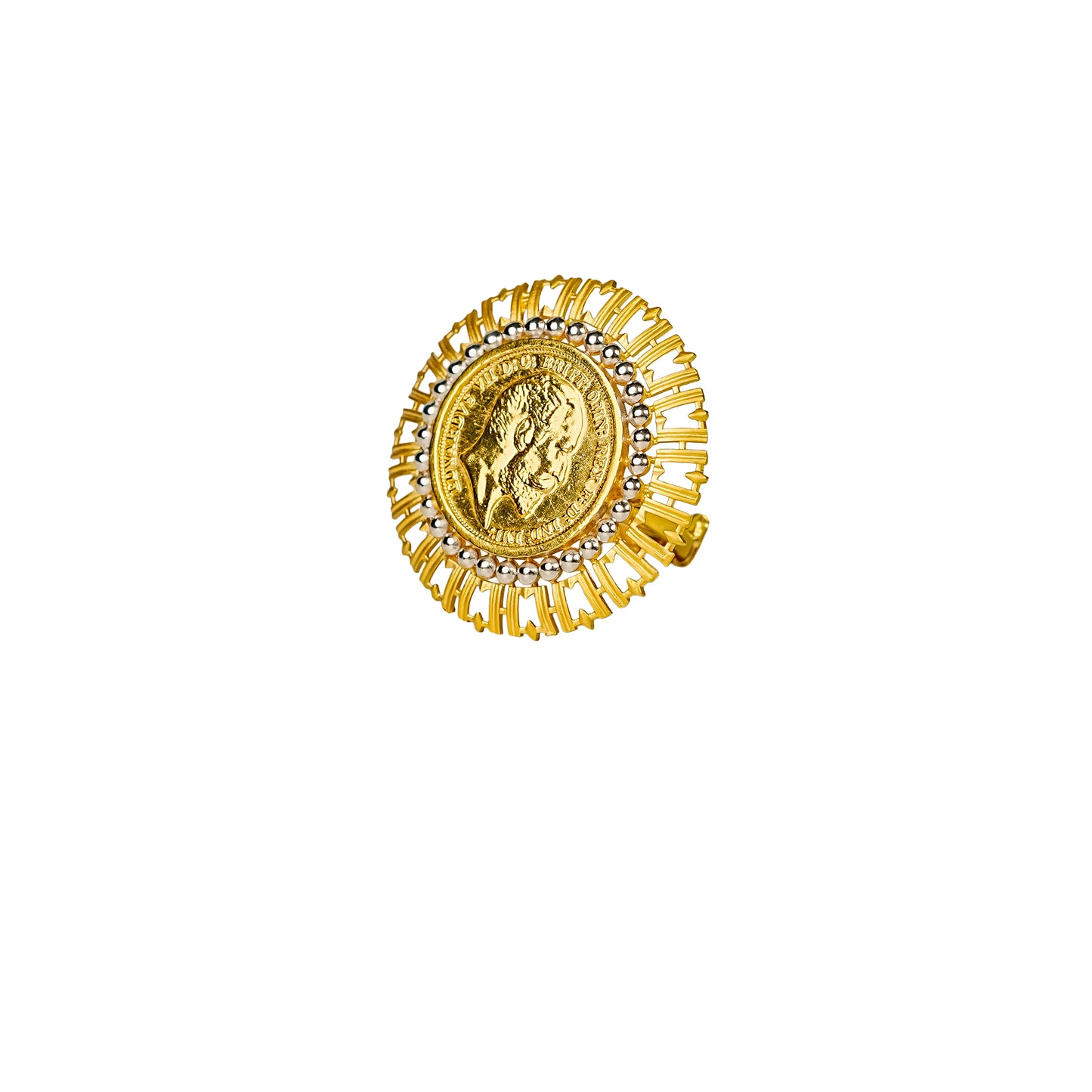 22K Fancy Cocktail Gold Ring by Manuvel Malabar Jewellers, detail view 3