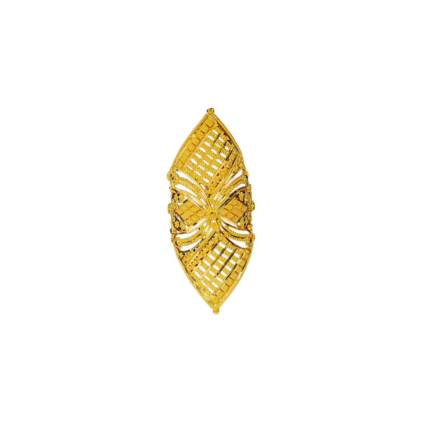 22K Kolkata Cocktail Gold Ring by Manuvel Malabar Jewellers