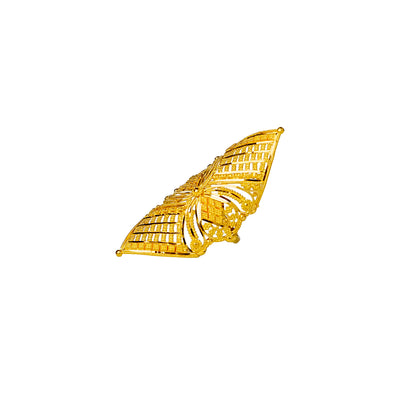 22K Kolkata Cocktail Gold Ring by Manuvel Malabar Jewellers, detail view 3