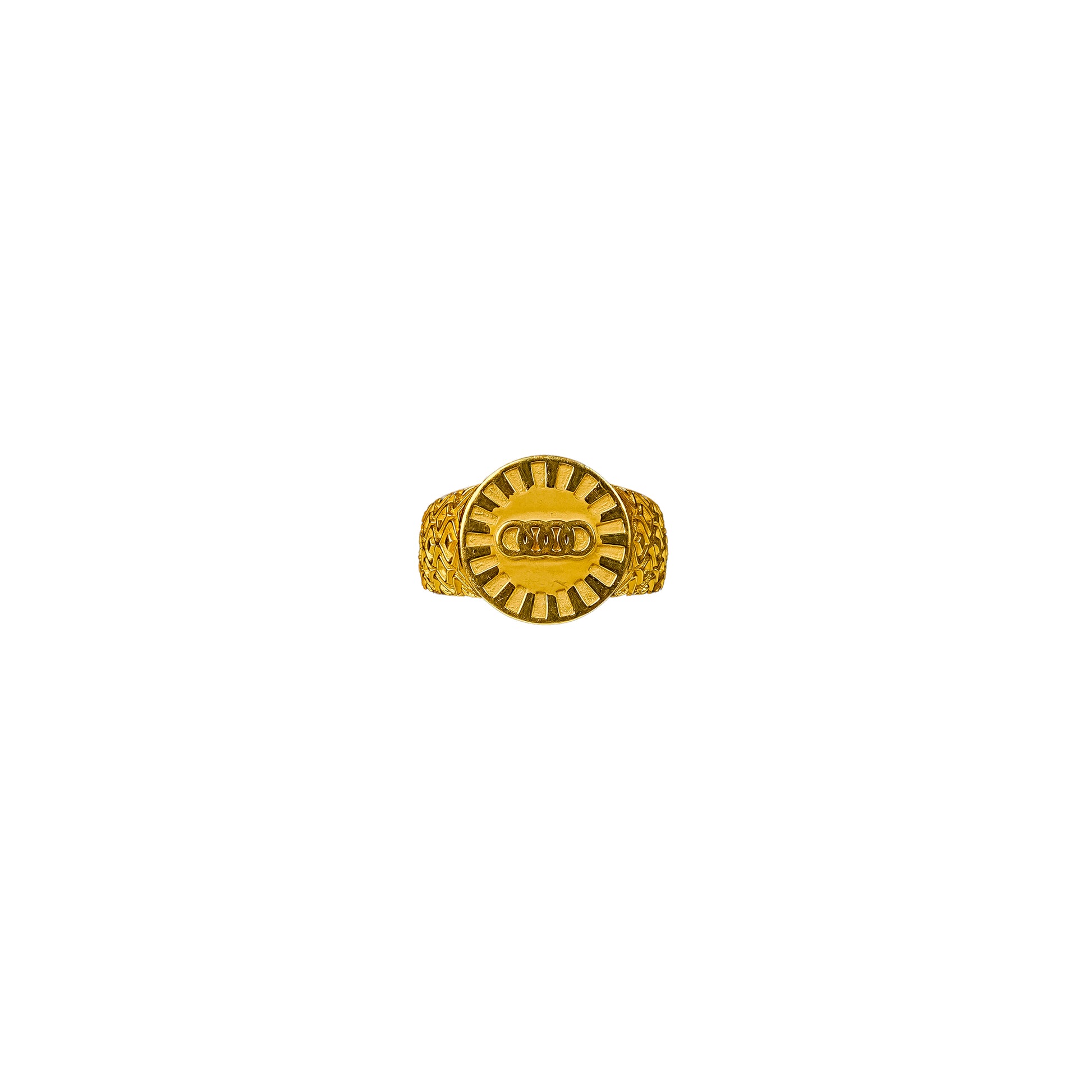 22K Casting Design Gold Ring by Manuvel Malabar Jewellers