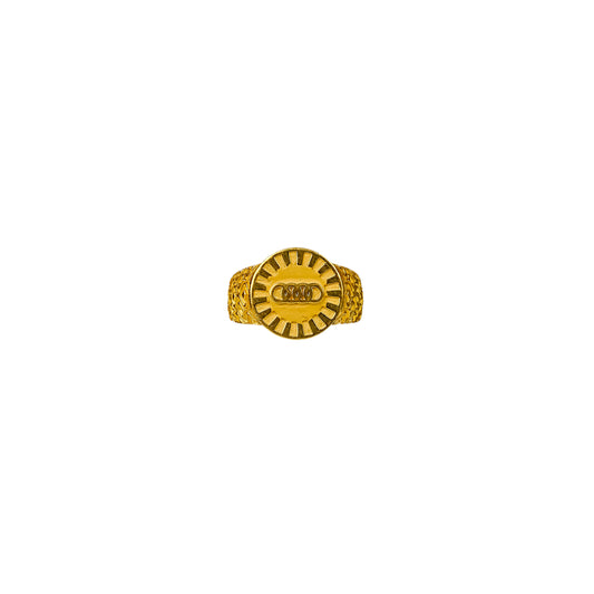 22K Casting Design Gold Ring by Manuvel Malabar Jewellers