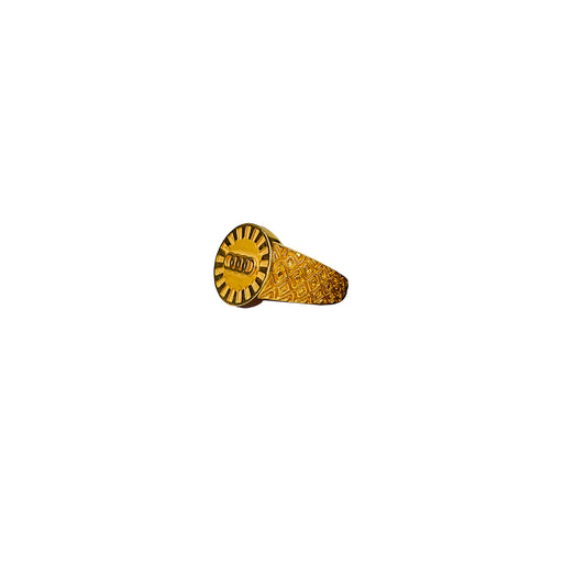 22K Casting Design Gold Ring by Manuvel Malabar Jewellers, detail view 2