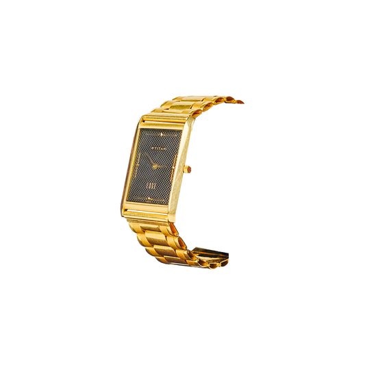 22K Gold Strap Watch with Titan Dial by Manuvel Malabar Jewellers, detail view 2